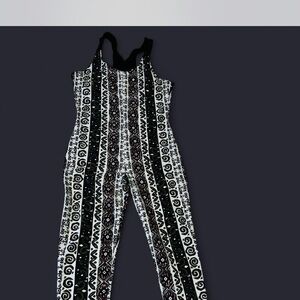 Vintage 90s funky earth tone patterned jumpsuit